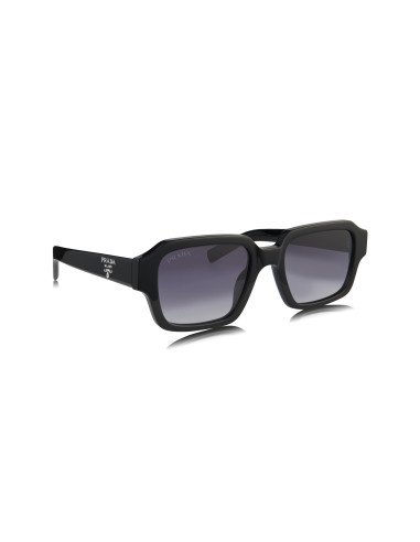 Prada SPR 02ZS 1AB-06T Square Shape Black Dark Grey