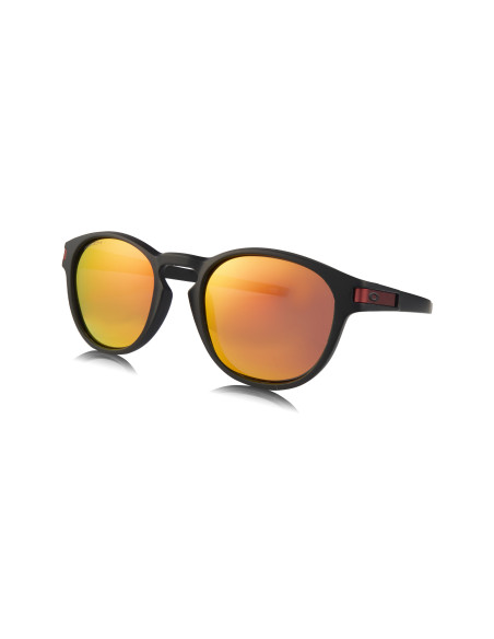 Oakley OO9265 2953 LATCH Matte Black Round Prizm Ruby | Sunnies.uno