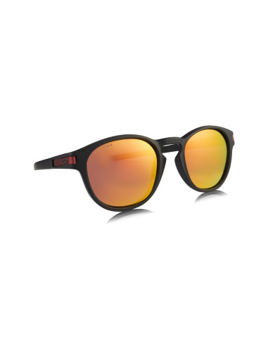 Oakley OO9265 2953 LATCH Matte Black Round Prizm Ruby | Sunnies.uno