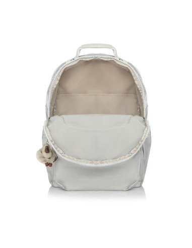 Kipling Seoul UP Laptop Backpack Kl3040 Bright Silver