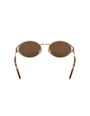 Miu Miu MU 52YS 7OE-01T Oval Shape Gold Coffe