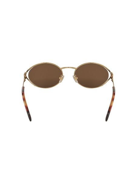 Miu Miu MU 52YS 7OE-01T Oval Shape Gold Coffe
