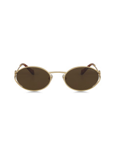 Miu Miu MU 52YS 7OE-01T Oval Shape Gold Coffe 2