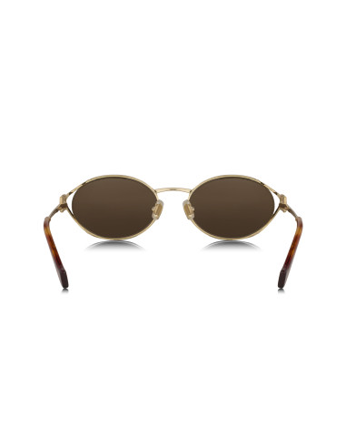 Miu Miu MU 52YS 7OE-01T Oval Shape Gold Coffe