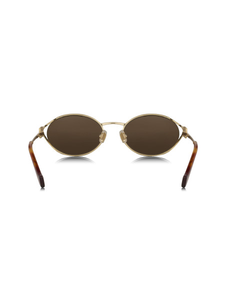 Miu Miu MU 52YS 7OE-01T Oval Shape Gold Coffe