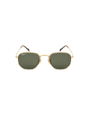 Ray Ban Rb3548n 001/58 Hexagonal Flat Negro G-15 Dorado Polarizado ...