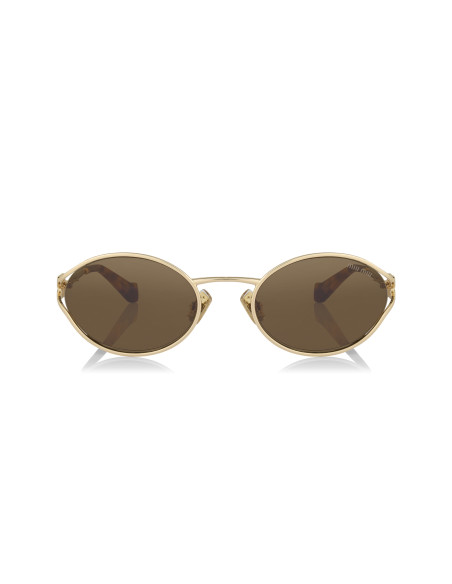 Miu Miu MU 52YS 7OE-01T Oval Shape Gold Coffe