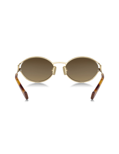 Miu Miu MU 52YS 7OE-01T Oval Shape Gold Coffe