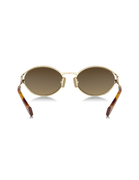 Miu Miu MU 52YS 7OE-01T Oval Shape Gold Coffe