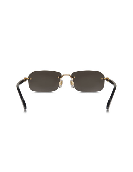 Gucci GG1221S 001 Rectangle Shape Black Gold