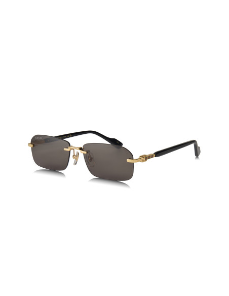 Gucci GG1221S 001 Rectangle Shape Black Gold