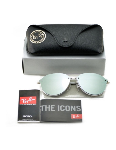 Ray Ban Rb4292n 671/30 Aviator Blaze Double Bridge Plateado | Sunni...