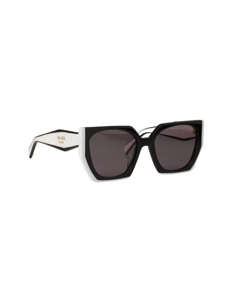 Prada SPR15W 09Q-5S0 Rectangle Shape Negro Blanco