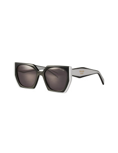 Prada SPR15W 09Q-5S0 Rectangle Shape Negro Blanco