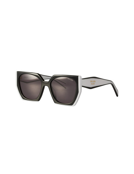 Prada SPR15W 09Q-5S0 Rectangle Shape Negro Blanco