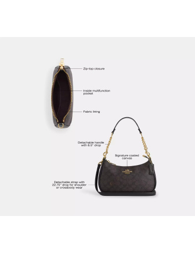 Coach Teri Shoulder Bag In Signature Canvas
