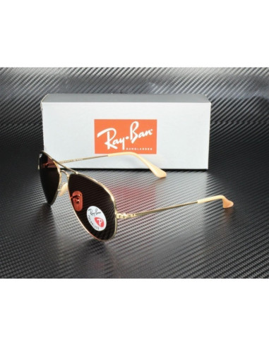 Ray Ban Rb3689 906447 New Aviator Cafe Polarizado Dorado | Sunnies.uno
