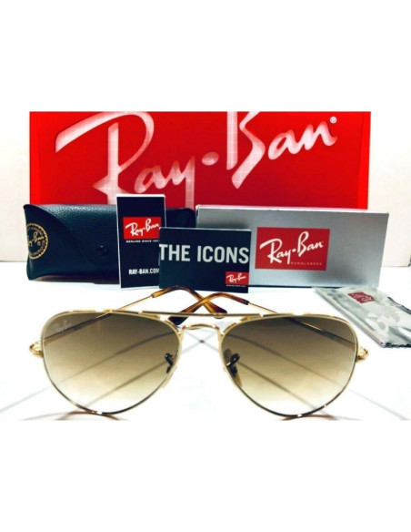 Ray Ban Rb3689 906447 New Aviator Cafe Polarizado Dorado | Sunnies.uno