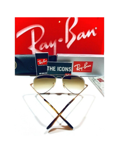 Ray Ban Rb3689 906447 New Aviator Cafe Polarizado Dorado | Sunnies.uno
