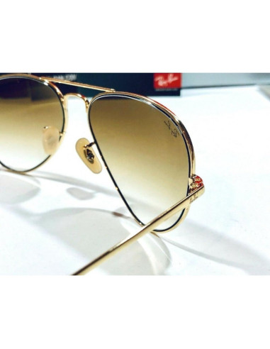 Ray Ban Rb3689 906447 New Aviator Cafe Polarizado Dorado | Sunnies.uno