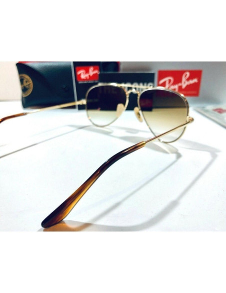 Ray Ban Rb3689 906447 New Aviator Cafe Polarizado Dorado | Sunnies.uno