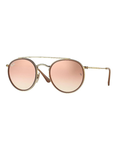 Ray Ban Rb3647n 001/7o Round Double Bridge Rosa Espejo Dorad | Sunn...