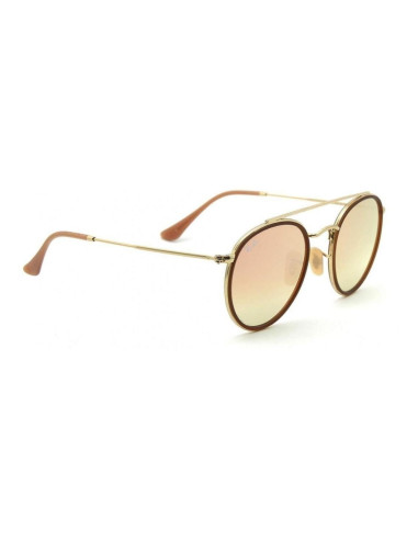 Ray Ban Rb3647n 001/7o Round Double Bridge Rosa Espejo Dorad | Sunn...