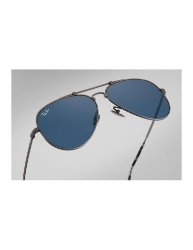Ray Ban Rb8125 9138t0 Aviator Titanium Blue Classic Pewter | Sunnie...