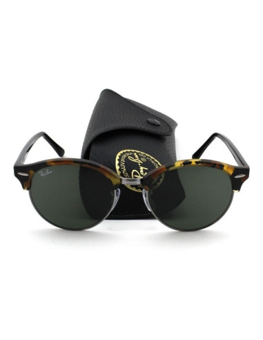 Ray Ban Rb4246 901 Clubround Negro G-15 Dorado Clasico | Sunnies.uno