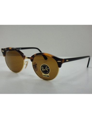 Ray Ban Rb4246 901 Clubround Negro G-15 Dorado Clasico | Sunnies.uno