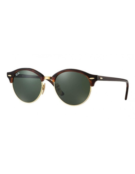 Ray Ban Rb4246 901 Clubround Negro G-15 Dorado Clasico | Sunnies.uno