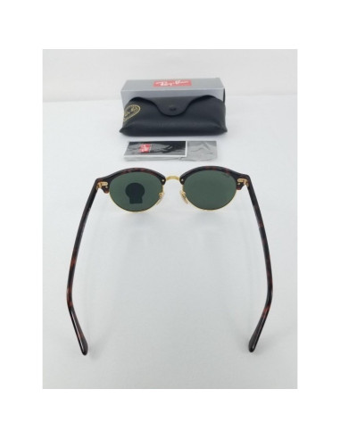 Ray Ban Rb4246 901 Clubround Negro G-15 Dorado Clasico | Sunnies.uno