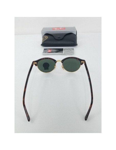 Ray Ban Rb4246 901 Clubround Negro G-15 Dorado Clasico | Sunnies.uno