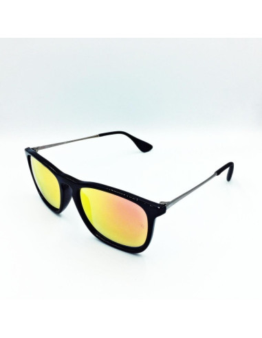 Ray Ban Rb4187 601/55 Chris Negro Mate Azul espejo | Sunnies.uno