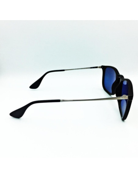 Ray Ban Rb4187 601/55 Chris Negro Mate Azul espejo | Sunnies.uno