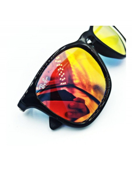 Ray Ban Rb4187 601/55 Chris Negro Mate Azul espejo | Sunnies.uno