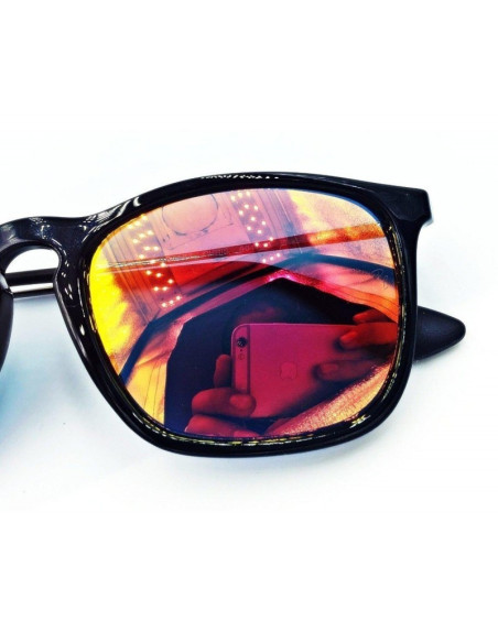 Ray Ban Rb4187 601/55 Chris Negro Mate Azul espejo | Sunnies.uno