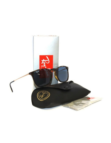 Ray Ban Rb4187 601/55 Chris Negro Mate Azul espejo | Sunnies.uno