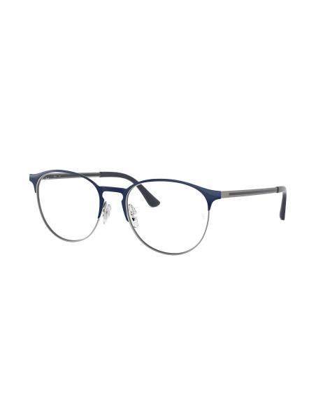 Ray Ban Oftalmico Rb6375 2981 Round Metal Azul Plateado | Sunnies.uno