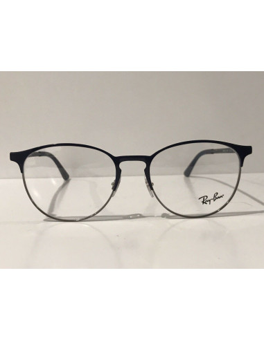 Ray Ban Oftalmico Rb6375 2981 Round Metal Azul Plateado | Sunnies.uno