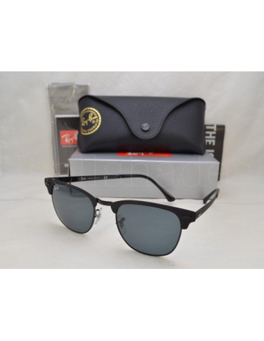 Ray Ban Rb3716 186/r5 Clubmaster Metal Negro Matte Gris | Sunnies.uno