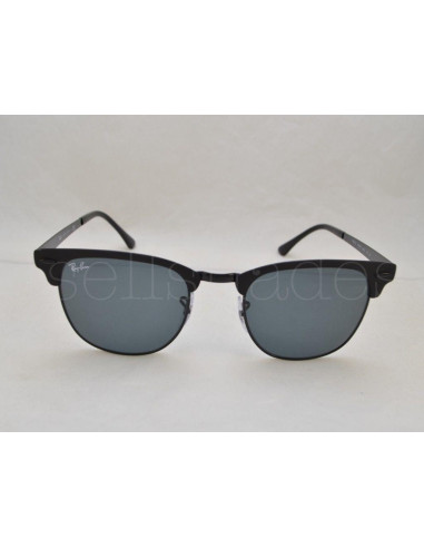 Ray Ban Rb3716 186/r5 Clubmaster Metal Negro Matte Gris | Sunnies.uno
