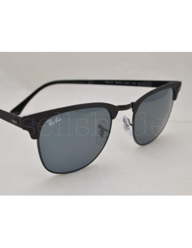 Ray Ban Rb3716 186/r5 Clubmaster Metal Negro Matte Gris | Sunnies.uno