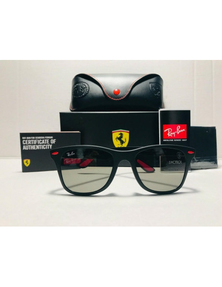 Ray Ban Rb4195m F60271 Wayfarer Scuderia Ferrari Negro G-15 | Sunni...