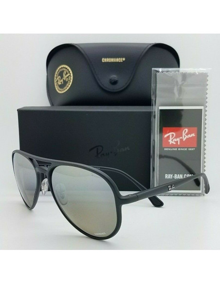 Ray Ban Rb4320-CH 601-S/5J Aviator Chromance Plata Espejo Negro | S...