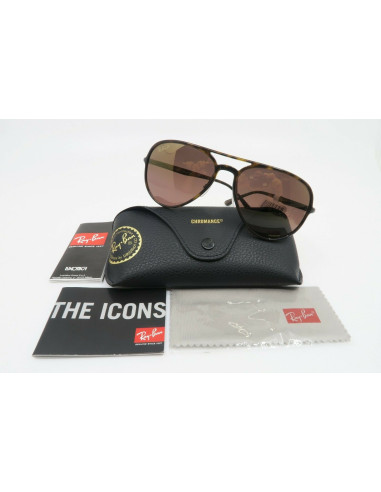 Ray Ban Rb4320-CH 710/6B Aviator Chromance Carey Cafe Espejo | Sunn...